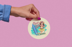 Watercolor Cute Hula Girl Cliparts Bundle Product Image 9