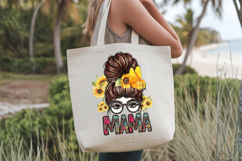 Mama Messy Bun PNG sublimation | Mother's Day PNG T-Shirt Product Image 7