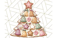 Christmas Sweet Shoppe Clipart PNG, Pastel Bakery Art Product Image 5