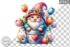Spring Gnome Sublimation - Clipart PNG Design Product Image 1