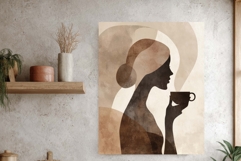 Coffee Silhouette Prints Minimalist Kitchen Art, Set of 2 Product Image 3