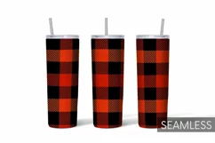 Buffalo Plaid Tumbler Sublimation | Taper & Straight Product Image 1