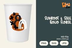 Sunroot &amp; Sage Boho Floral Monogram Product Image 1