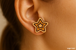 Christmas Stud Earrings Bundle | Jewerly SVG | Laser Cut Product Image 6