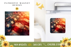 4th of July Magnet Template, Glitter Magnet Sublimation Product Image 1