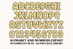 Thanksgiving Alphabet clipart, thanksgiving letters doodle Product Image 3