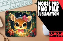 Unique Mouse Mat Sublimation, Christmas Animals Product Image 1
