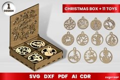 Christmas Box Laser Cut | 11 Christmas Toys | Glowforge Product Image 5