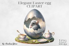 Elegant Easter egg Clipart BUNDLE PNG. Product Image 11