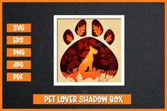 Grate dane Dog shadow box, Pet Shadow Box SVG, 3D Paper Cut Product Image 1