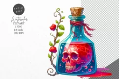 Halloween clipart, Potion bottle clipart, Kids Halloween Product Image 1