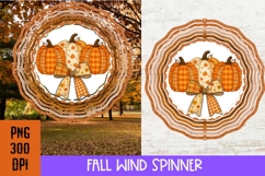 Fall Pumpkin Wind Spinner PNG for sublimation, Autumn PNG Product Image 2