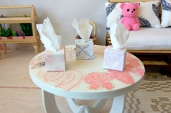 Miniature tissue box making tutorial origami paper dollhouse Product Image 9