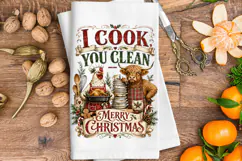Funny Christmas Towel PNG,kitchen towel,christmas towel png Product Image 4