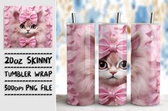 Playful Tumbler with 3D Cats: Glossy Artistry Product Image 1