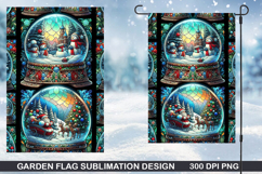 Christmas Garden Flag Sublimation| Christmas Garden Flag PNG Product Image 1