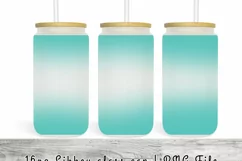 16 oz Ombre Glass Can Sublimation Tumbler Product Image 1
