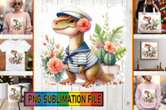 Whimsical TSHIRT PNG Designs, Dino Product Image 1