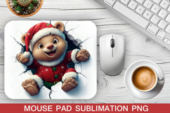 Christmas Bear Mouse Pad Sublimation - Christmas Mouse Pad Product Image 1