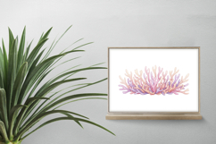 Underwater Coral Reef Sea Anemone Pastel Colors PNG Summer Product Image 2