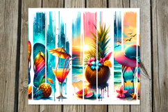 BeachLife | tropical Skinny Tumbler Sublimation design PLUS2 Product Image 5