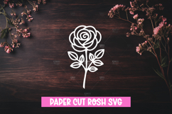 Paper Cut Rose Flower SVG For Paper Craft Projects Product Image 1