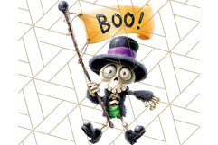 Quirky Skeleton Clipart PNG, Funny Halloween Bones Art Product Image 5