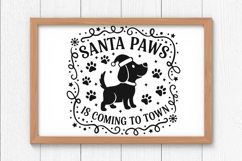 Santa Paws Is Coming To Town Svg, Funny Dog Christmas Svg. Product Image 8