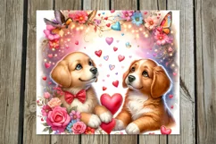 Valentine animals | 4 dog Skinny tumbler designs Product Image 5