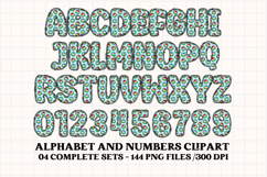 Christmas Alphabet png clipart, christmas doodle letters Product Image 3