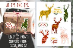 Christmas stickers, Reindeer stickers, Christmas quotes Product Image 3