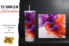 Abstract tumbler. Colorful smoke sublimation design Product Image 1