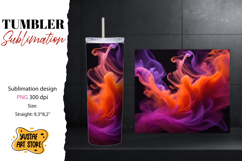 Abstract tumbler. Colorful smoke sublimation design Product Image 1