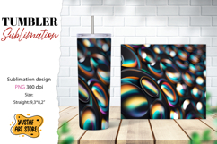 Abstract tumbler wrap. Liquid prism sublimation design Product Image 1
