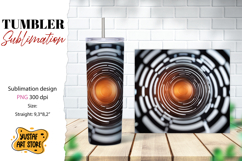 Abstract tumbler wrap. Core reactor sublimation design Product Image 1