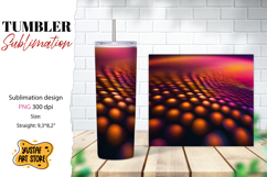 Abstract tumbler wrap. Sunset grid sublimation design Product Image 1