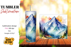 Camping tumbler. Mountain tumbler wrap Product Image 1
