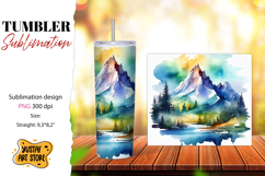 Camping tumbler. Mountain tumbler wrap Product Image 1