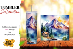 Camping tumbler. Mountain tumbler wrap Product Image 1
