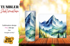 Camping tumbler. Mountain tumbler wrap Product Image 1