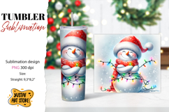 Christmas tumbler sublimation.Snowman sublimation Product Image 1