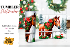Christmas tumbler sublimation.Horse tumbler Product Image 1