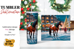 Christmas tumbler sublimation.Horse tumbler Product Image 1