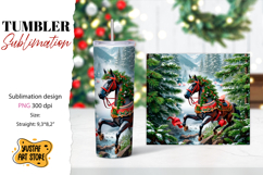 Christmas tumbler sublimation.Horse tumbler Product Image 1
