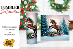 Christmas tumbler sublimation.Horse tumbler Product Image 1
