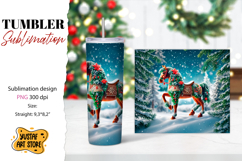 Christmas tumbler sublimation.Horse tumbler Product Image 1