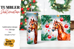 Christmas tumbler sublimation.Horse tumbler Product Image 1