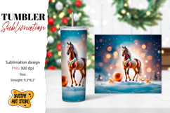 Christmas tumbler sublimation.Horse tumbler Product Image 1