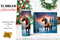 Christmas tumbler sublimation.Horse tumbler Product Image 1
