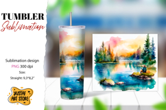 Fishing tumbler. Father&#039;s Day tumbler wrap Product Image 1